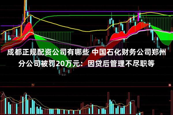成都正规配资公司有哪些 中国石化财务公司郑州分公司被罚20万元:因贷后管理不尽职等